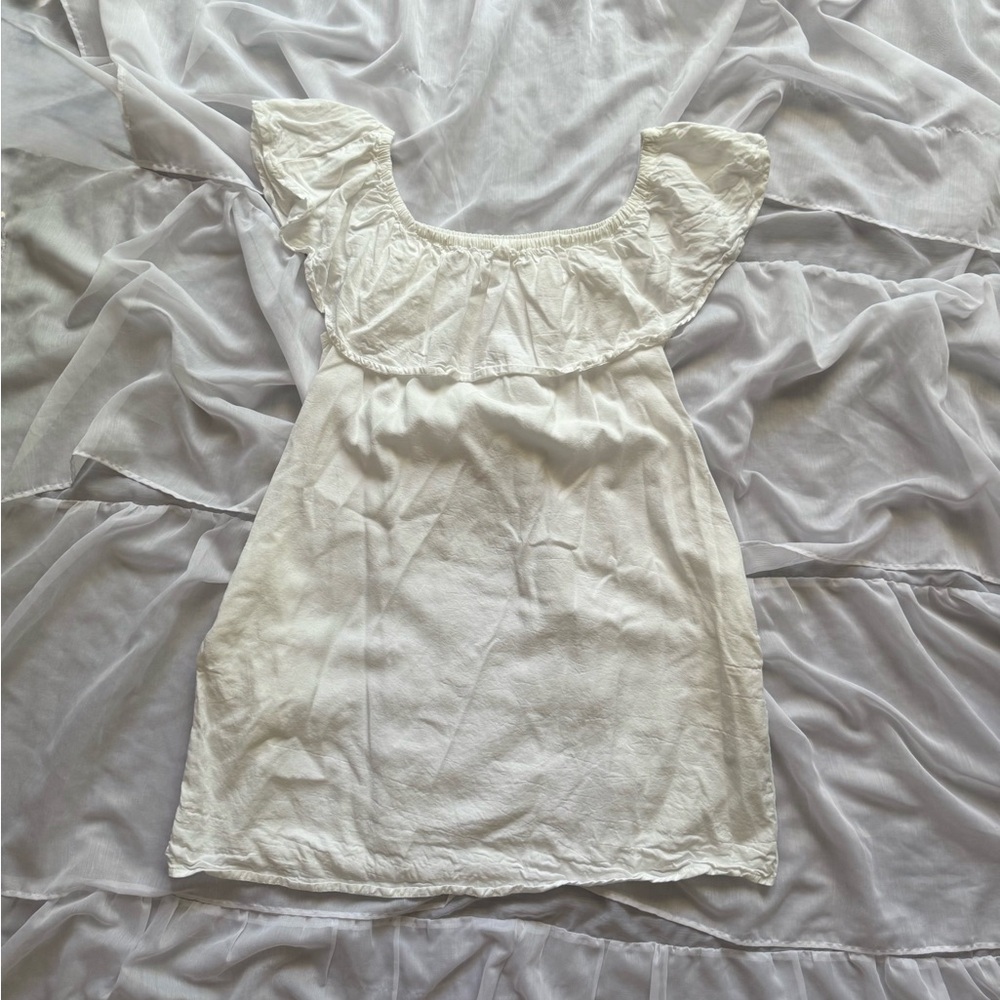 Topshop Off the Shoulder Ruffle Dress - Picture 5 of 6